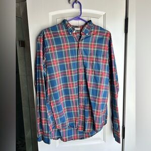 J.Crew Men’s Button Down shirt plaid size L